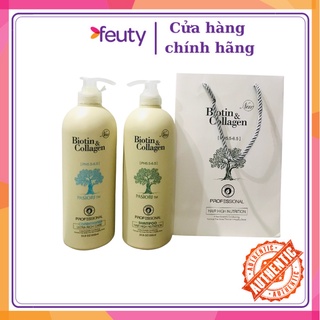 [BIOTIN TRẮNG]Bộ Dầu Gội Biotin Collagen Trắng Hỗ Trợ Ngăn Rụng Tóc(500ml_1000ml)