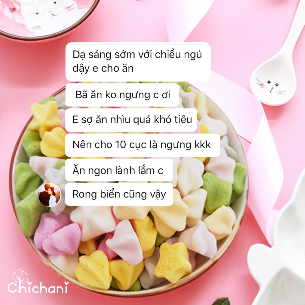 Bánh Ăn Dặm Rau Củ Tự Nhiên Ngôi Sao Sắc Màu Lung Linh - Chichani