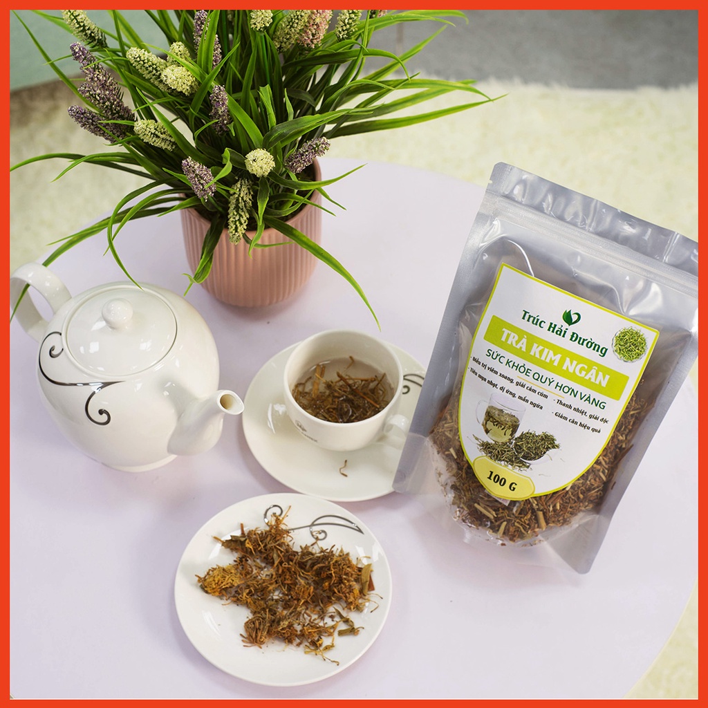 ✅[CHÍNH HÃNG] Trà Detox Hoa Kim Ngân Thanh nhiệt, mát gan, tốt cho da dẻ 100g (Loại Đẹp)