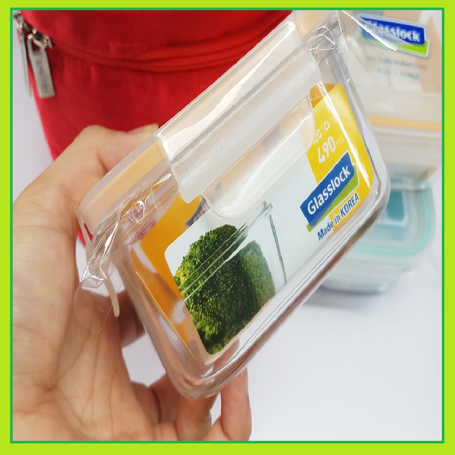 Hộp đựng cơm văn phòng Glasslock MCSB049 490ml