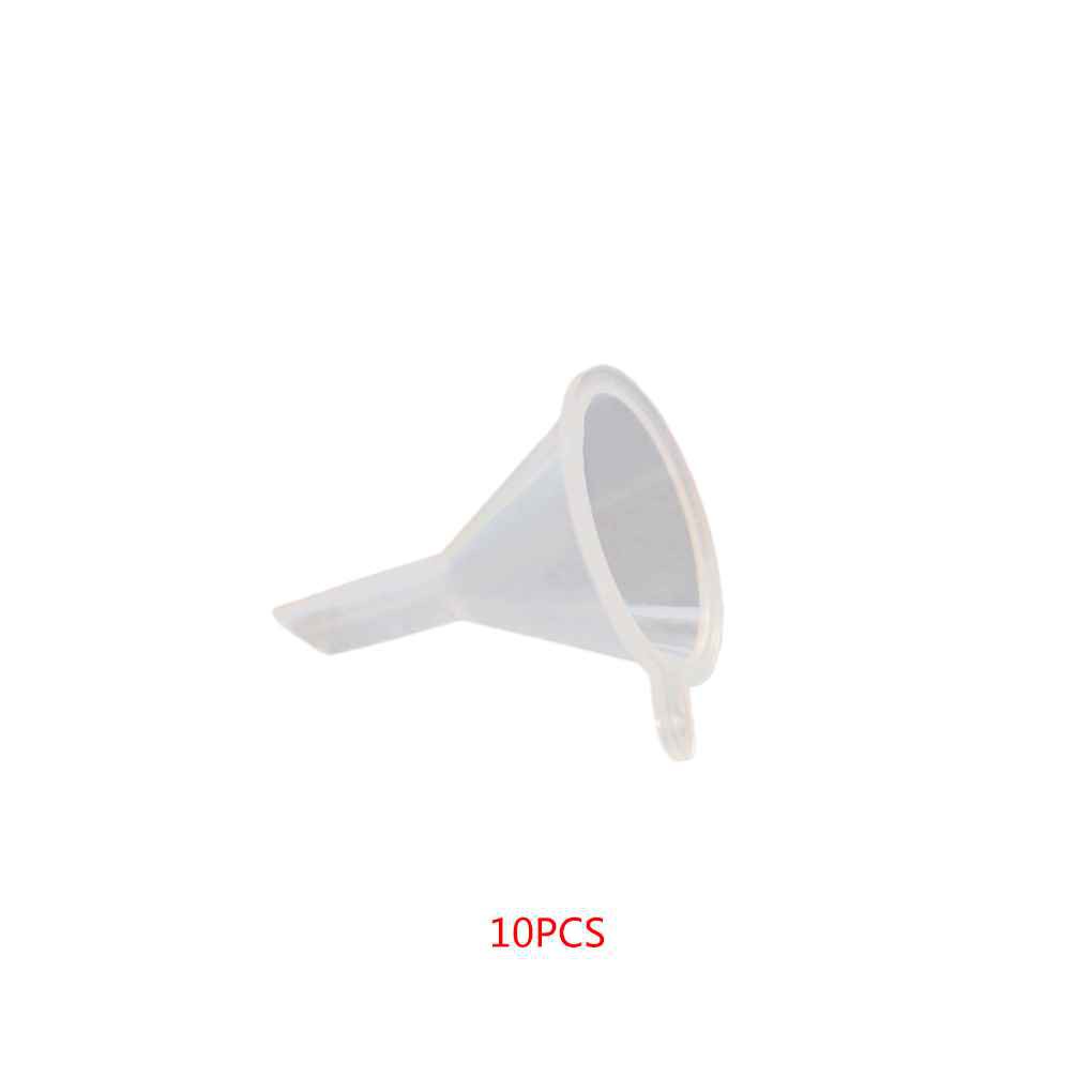 [Hàng mới về] Set 10 phễu mini bằng nhựa trong suốt dùng đổ dung dịch dạng lỏng