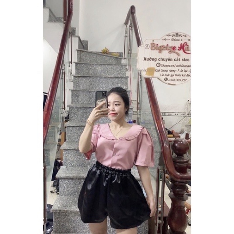 {hàng mới về}áo sơmi bèo tay phồng (60-95kg)
