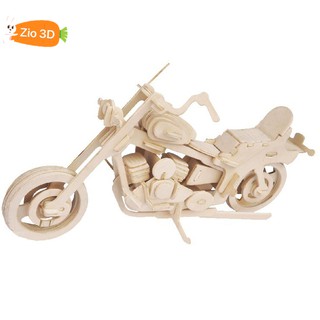Đồ chơi lắp ráp gỗ 3D Mô hình Motocycle HD1
