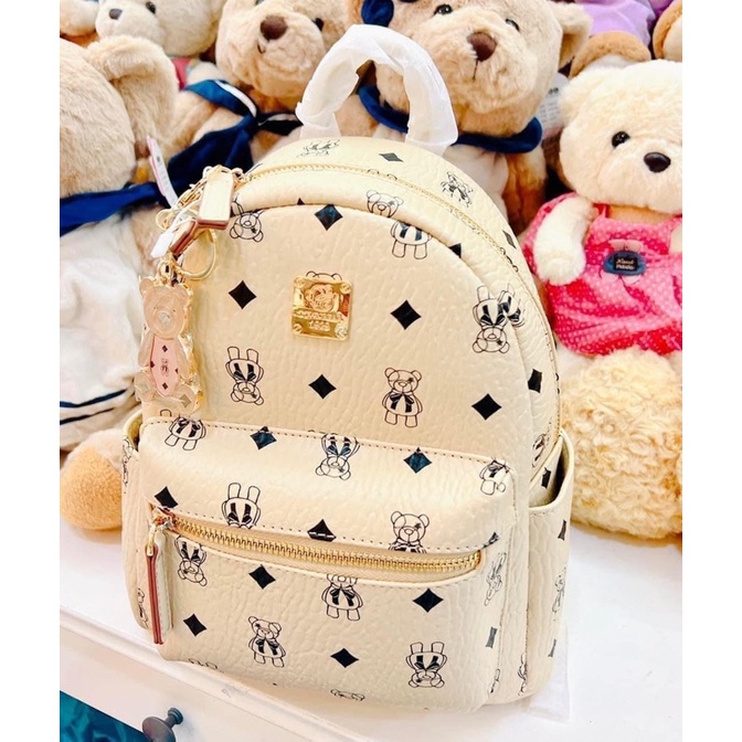 Balo ttwn bear trắng kem có sẵn size XL