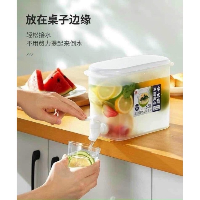 Bình nước có vòi để tủ lạnh 3,5l đa năng tiện lợi Việt Nhật