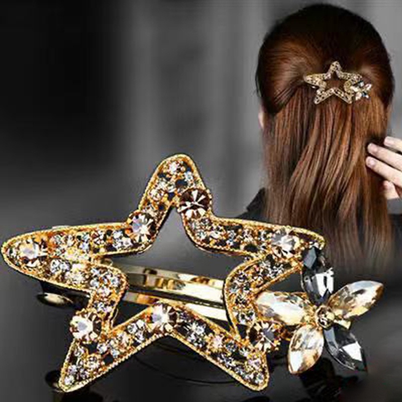 Kẹp Tóc Bằng Hợp Kim Thiết Kế Hình Ngôi Sao Dành Cho Người Lớn