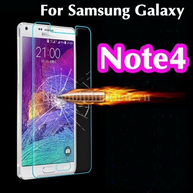 Samsung Galaxy Note 4 kính cường lực kèm phụ kiện dán