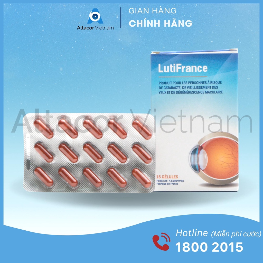 - VIÊN UỐNG BỔ MẮT LUTINFRANCE – PHÁP – HỘP 15 VIÊN