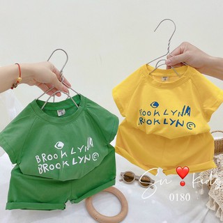 Set bộ cotton tàu brooklyn cho bé.