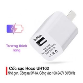 Củ Sạc HOCO UH102 Chính Hãng, Hỗ Trợ Sạc Nhanh, tương thích cho các dòng điện thoại Iphone SamSung Oppo/Max