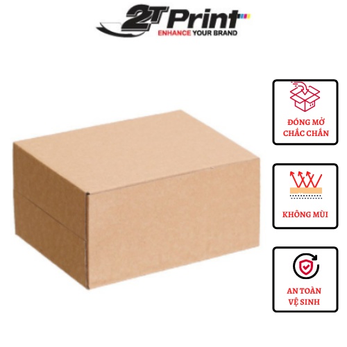 15x10x20 Combo 50 hộp carton, thùng giấy cod gói hàng, hộp bìa carton đóng hàng chất lượng, 3 lớp dày dặn 2TPrint