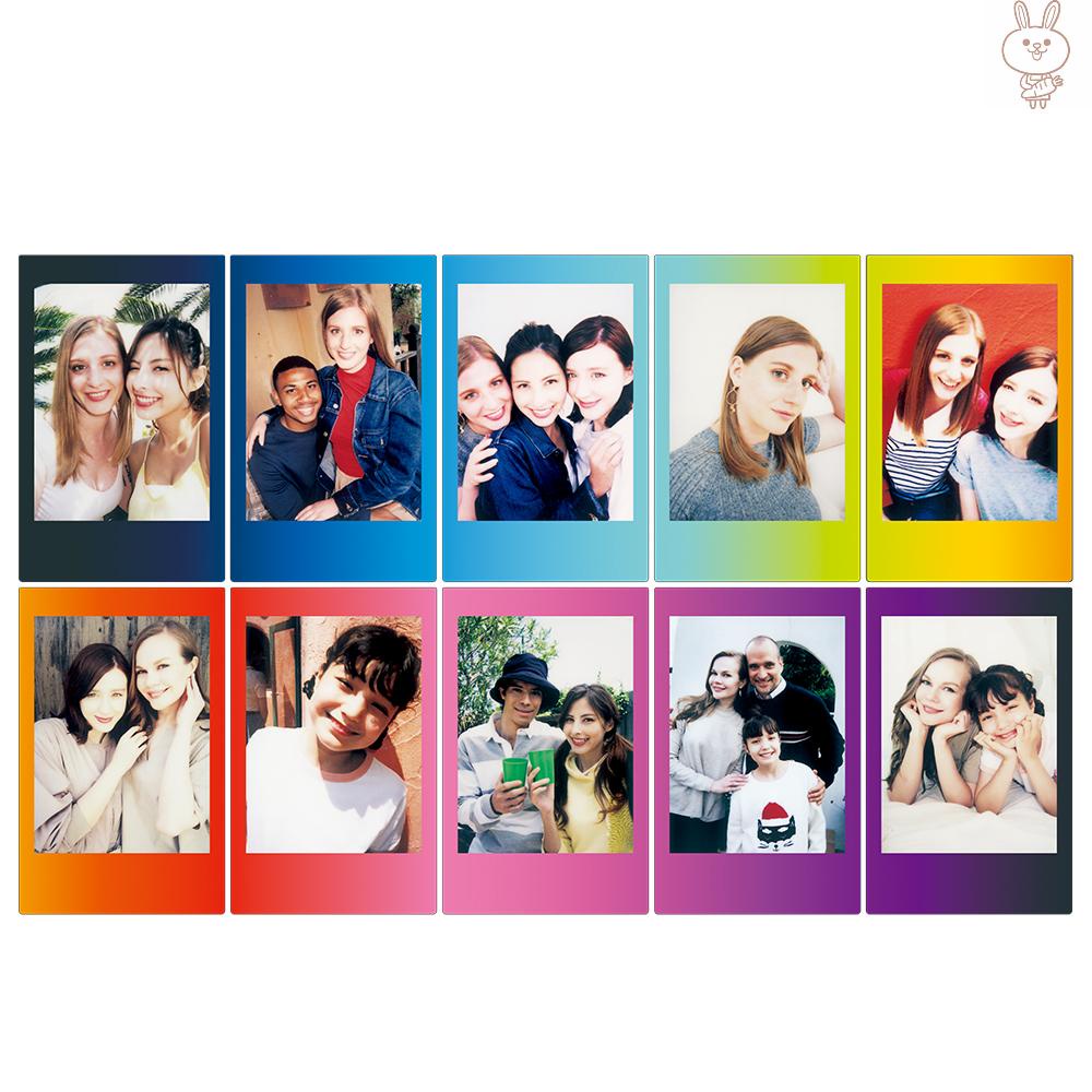 OL Fujifilm Instax Mini 10 Sheets Colorful Rainbow Film Photo Paper Snapshot Album Instant Print Accessory Replacement for Fujifilm Instax Mini 7s/8/25/90/9