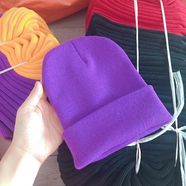 Mũ len trơn/ Mũ beanie len - ảnh thật(HÀNG SẴN)