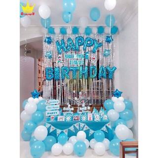 Combo Trọn Bộ Set Bàn+ Set Bóng, Rèm Đầy Đủ Phụ Kiện Trang Trí Sinh Nhật