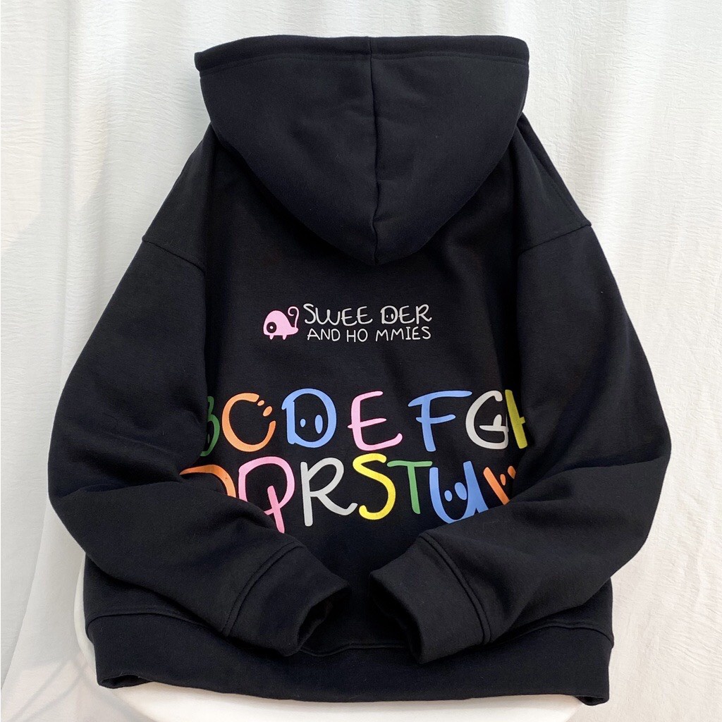 Áo Khoác Hoodie Zip SWEE DER Nỉ Bông Form Rộng Nam Nữ Unisex Phong Cách Ulzzang