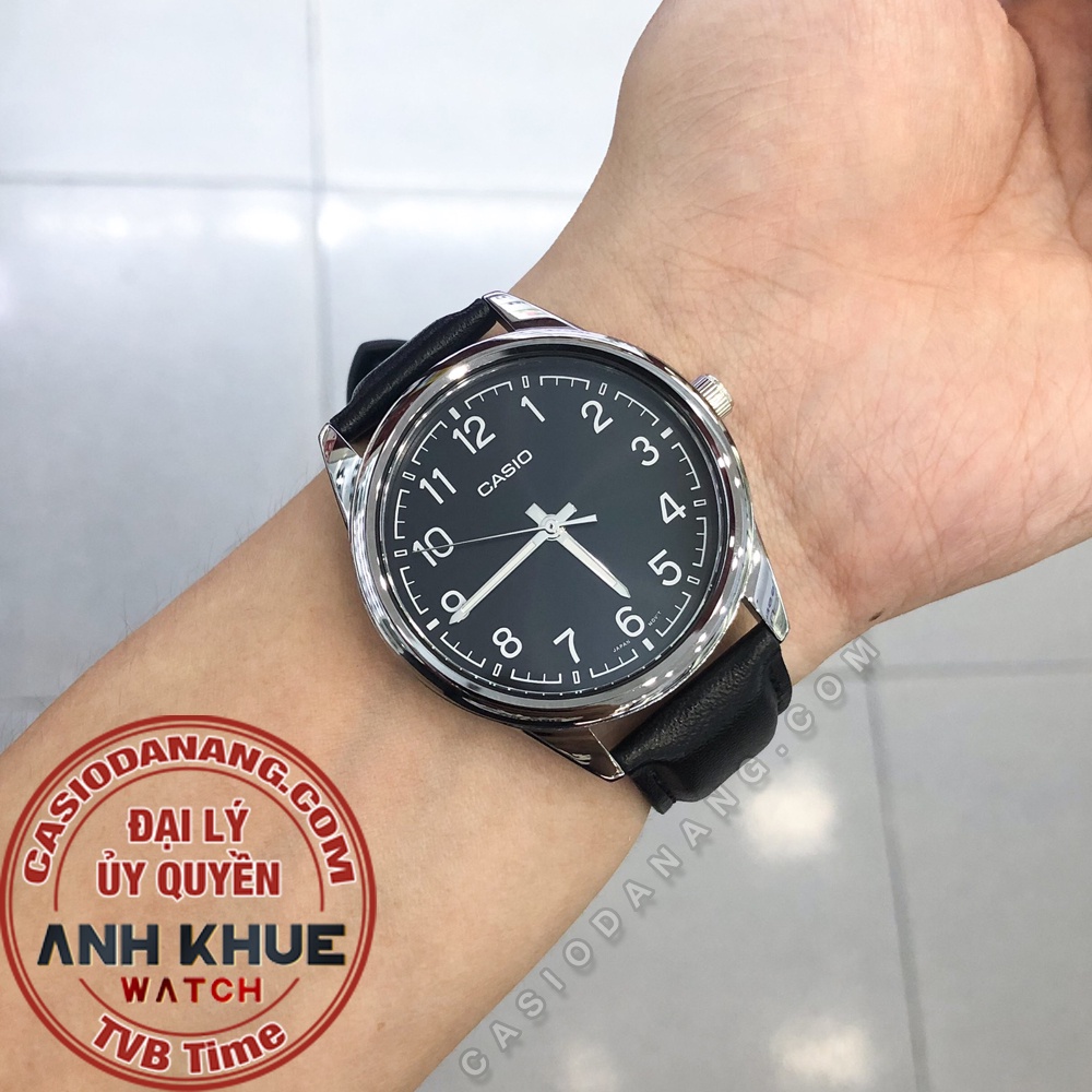 Đồng hồ nam dây da Casio chính hãng Anh Khuê MTP-V005L-1B4UDF (40mm)