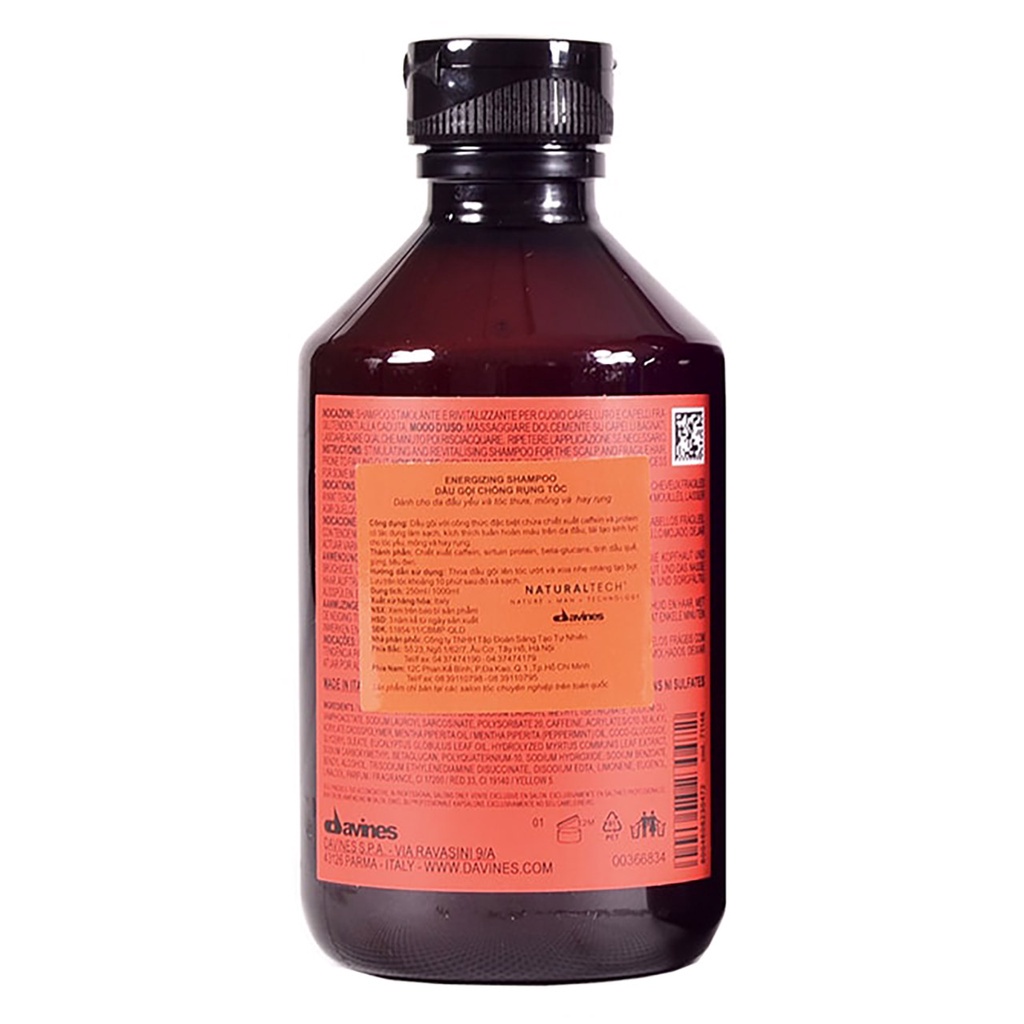 [Chính Hãng] Dầu gội chống rụng tóc Davines Energizing Shampoo 250ml