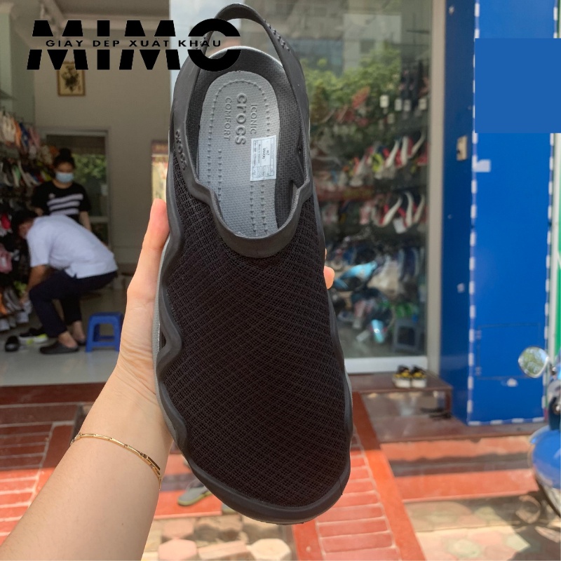 Sandal nam Swiftwater Mesh Wave, giày vải lười màu đen, giày đi bộ, thể dục êm mềm nhẹ, bền đẹp