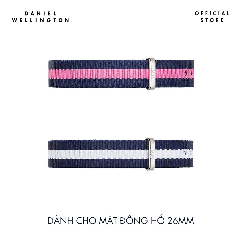 Dây vải nato đồng hồ Daniel Wellington 13mm khóa màu bạc - Cho đồng hồ Classy 26mm