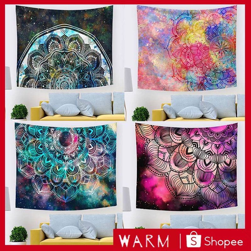 Thảm Treo Tường Trang Trí In Họa Tiết Mandala Đa Ứng Dụng