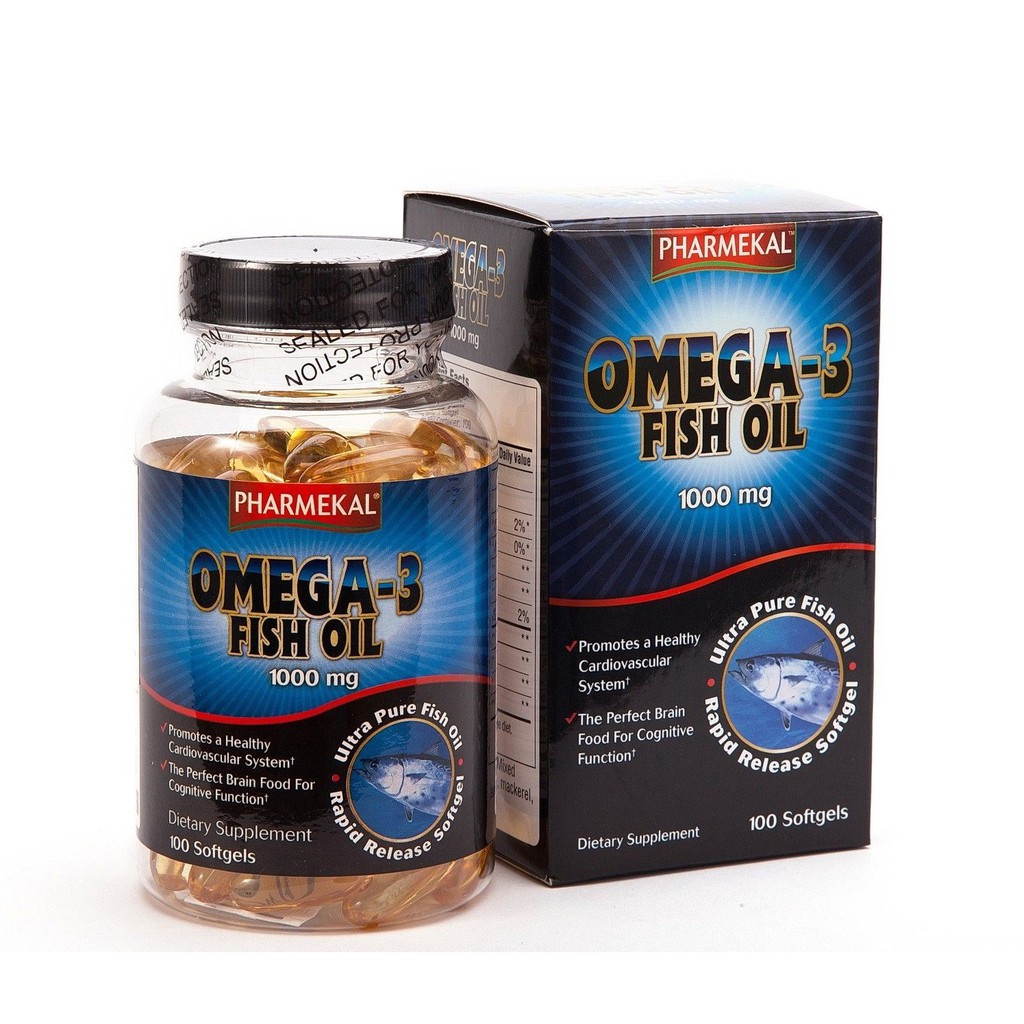 Viên Uống Dầu Cá Sáng Mắt Pharmekal Omega 3 Fish Oil 1000mg (100 Viên)