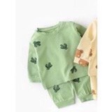 Bộ Đồ Dài Tay Bé Gái Minky Mom Hình rau củ quả Vải Cotton, Đồ Bộ Cho Bé Gái Mặc Nhà Thu Đông Kidbabyonline K145