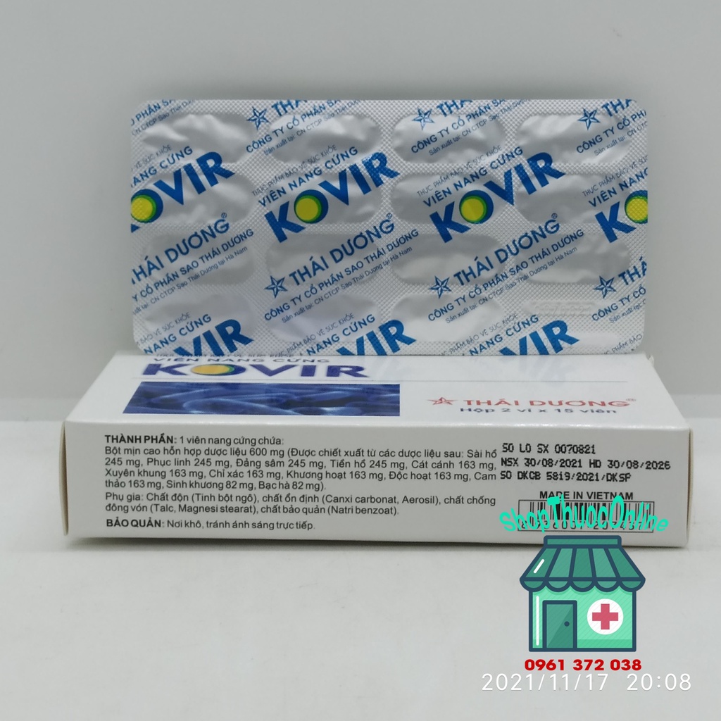 Viên nang cứng Kovir  - Sao Thái Dương