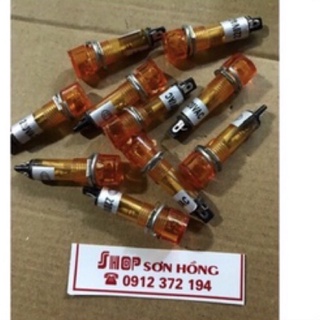 10 đèn báo điện 220v mầu vàng