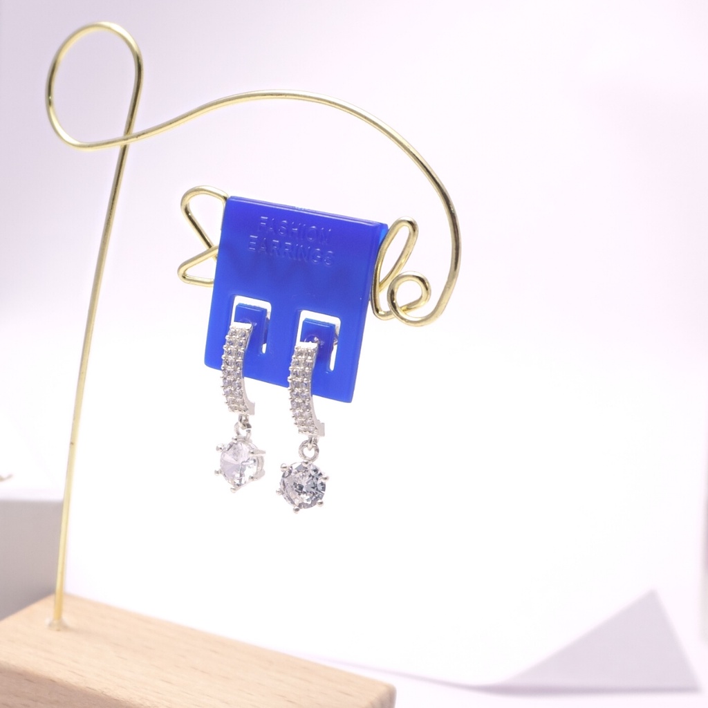 Bông tai bạc ATJ9081 , hoa tai nữ nụ đá stone bud ANTA Jewelry