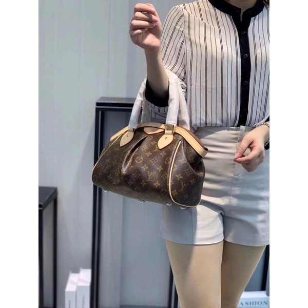 Túi LV Bowling da thật size 36x21x16cm hàng đẹp ngả màu