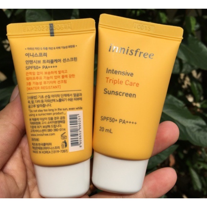 Kem Chống Nắng Innisfree Intensive Triple Care SPF 50+ 50ml