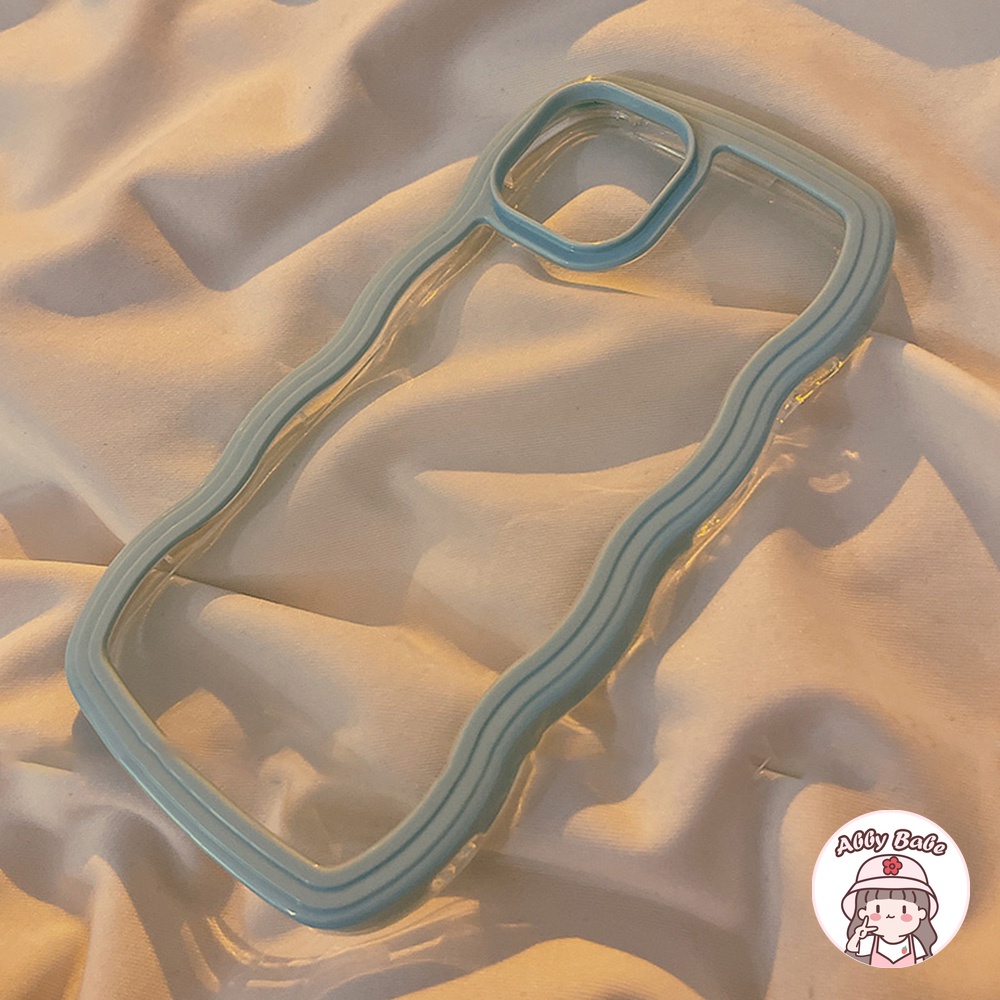 Ốp Điện Thoại TPU Mềm Trong Suốt Chống Sốc Chống Mồ Hôi Viền Gợn Sóng Cho IPhone 14 Pro Max 11 7Plus 13 12 11 Pro Max X XS XR