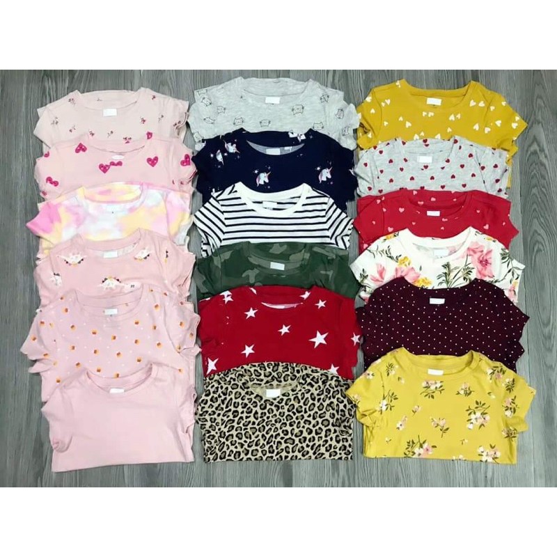 Set 4 áo cotton Oldnavy bé gái 1-5y