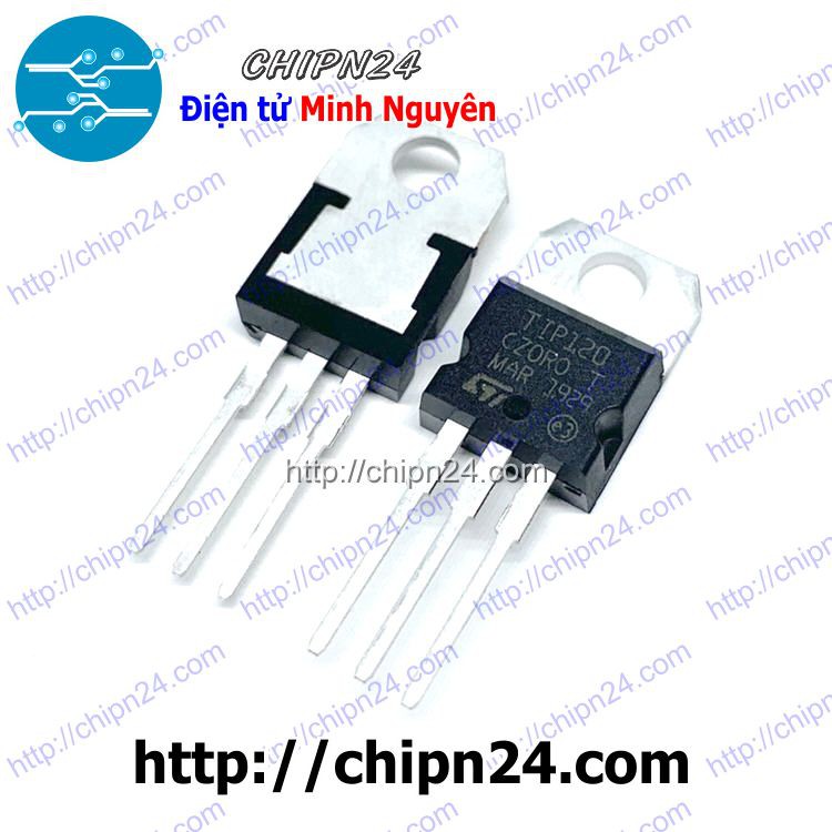 [2 CON] Transistor TIP120 TO-220 NPN 5A 60V (Darlington)