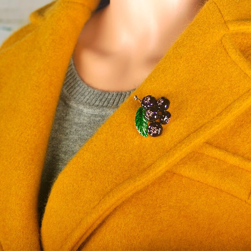 Ghim cài áo hình trái cây thiết kế độc đáo nhiều màu sắc thời trang