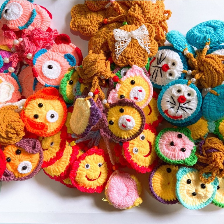 Túi len đựng tỏi cho bé,túi đeo tránh vía cho bé