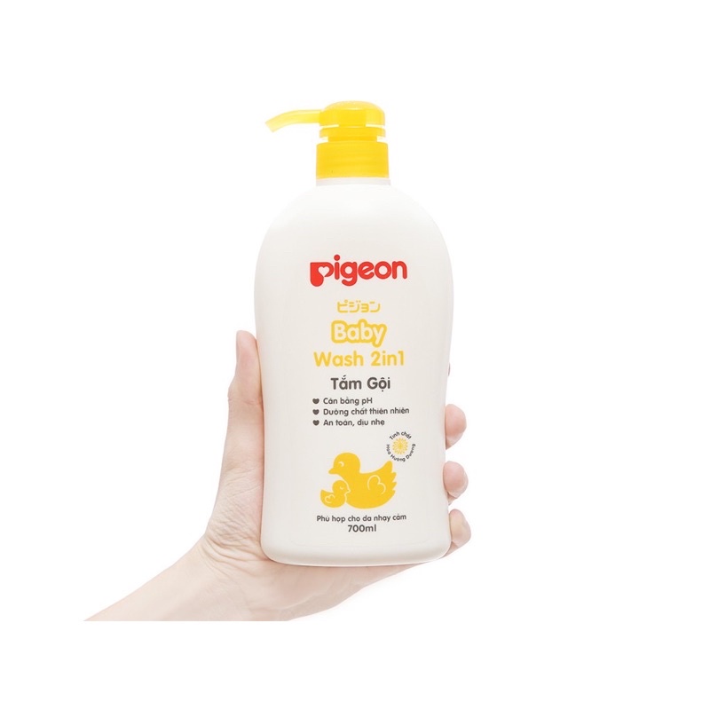 Sữa Tắm Gội Toàn Thân Cho Bé Pigeon Baby Wash 2in1 700ml /200ml