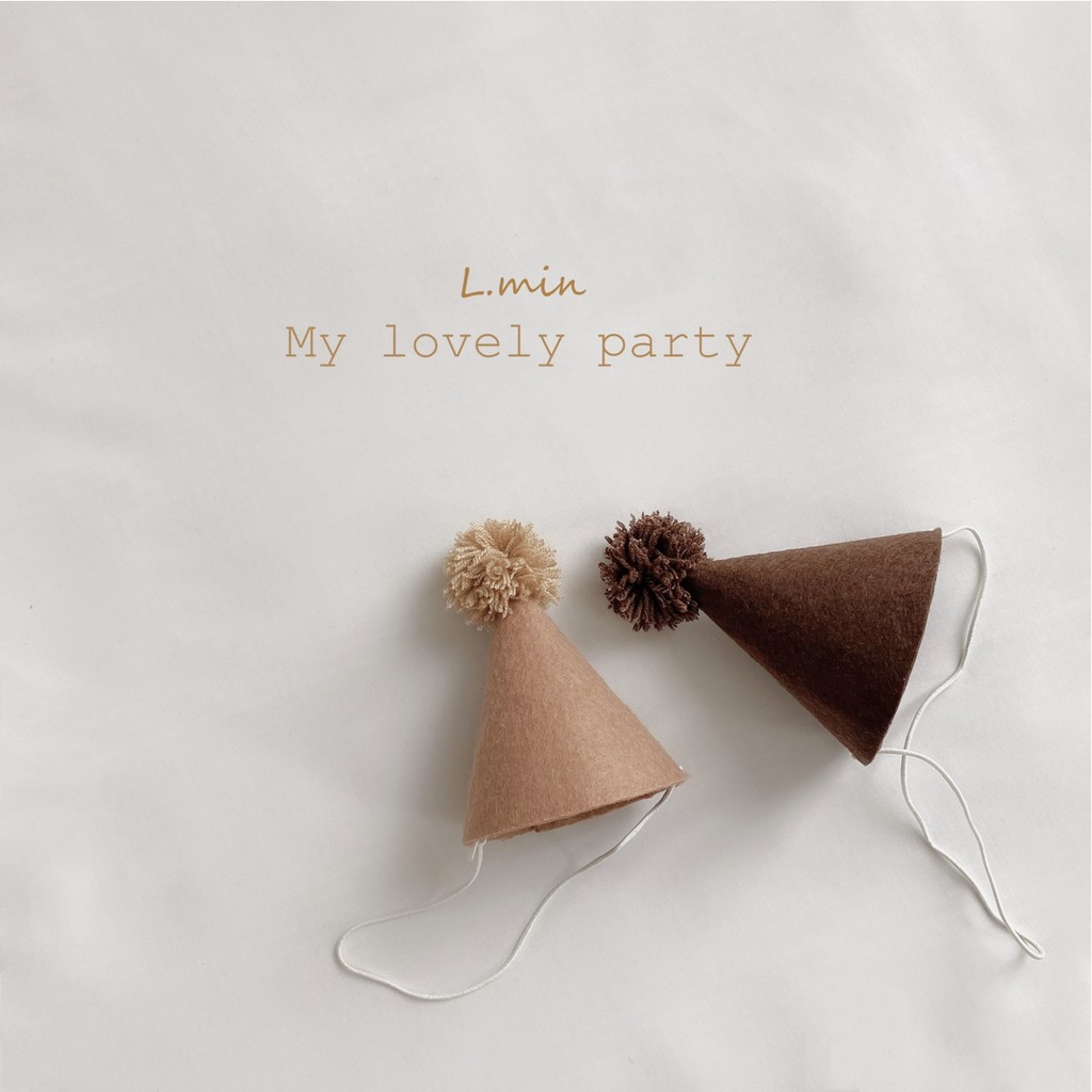 Nón party màu macaron trơn