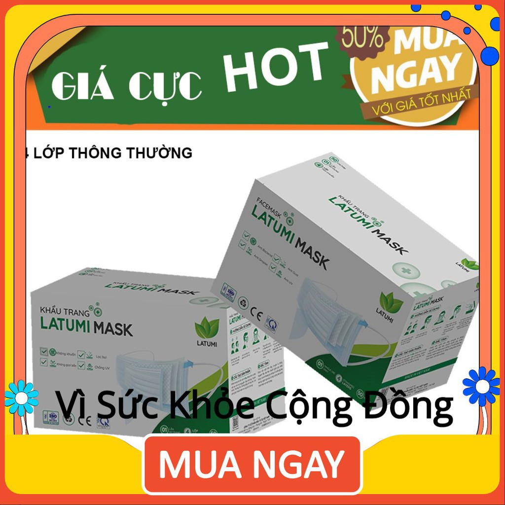 1 Hộp Khẩu Trang Y Tế Cao Cấp 4 Lớp Vải 3d Thông Thường Hộp 50 Cái Đạt Chuẩn Hàn Quốc nino.shop06 | BigBuy360 - bigbuy360.vn