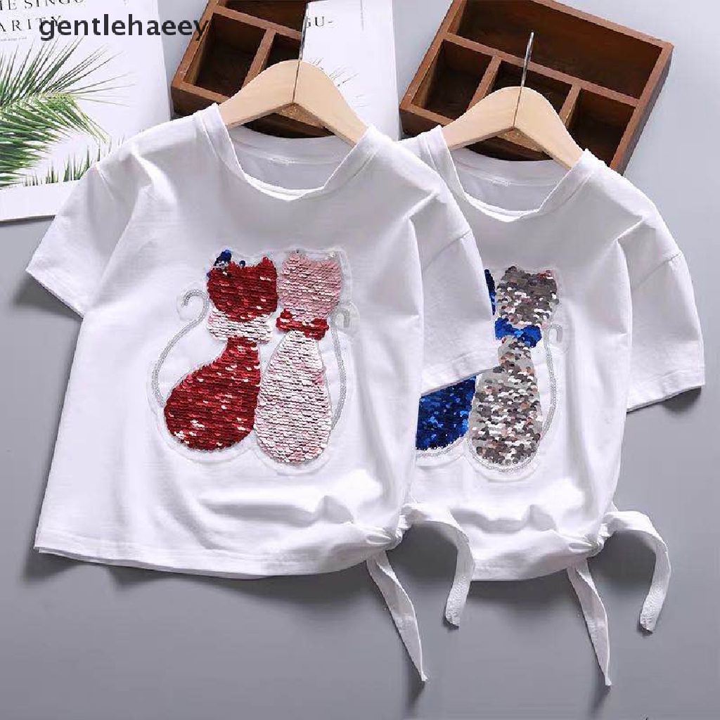 Miếng Vá Áo Thun Đính Kim Sa Hình Mèo Dễ Thương