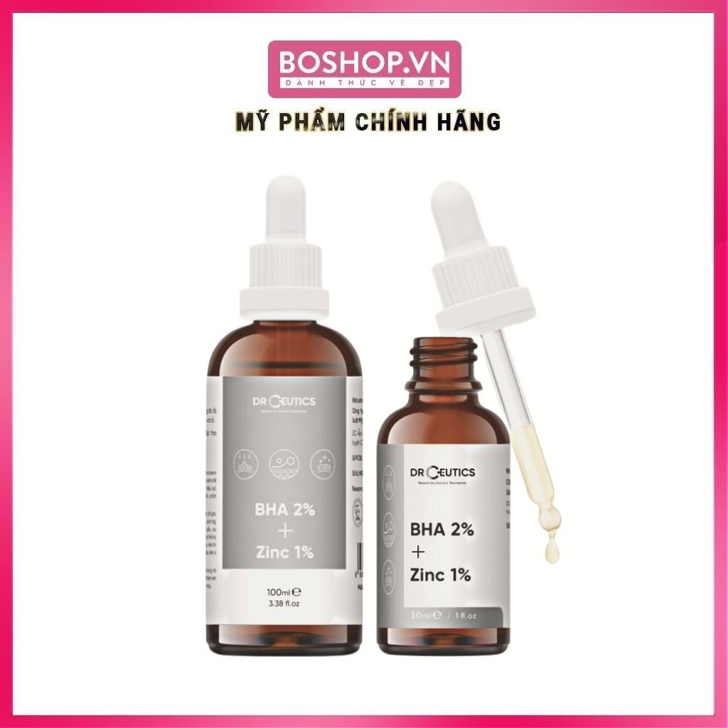 Serum BHA 2% + Zinc 1% DrCeutics Tẩy Tế Bào Chết Hóa Học Giảm Mụn 30ml