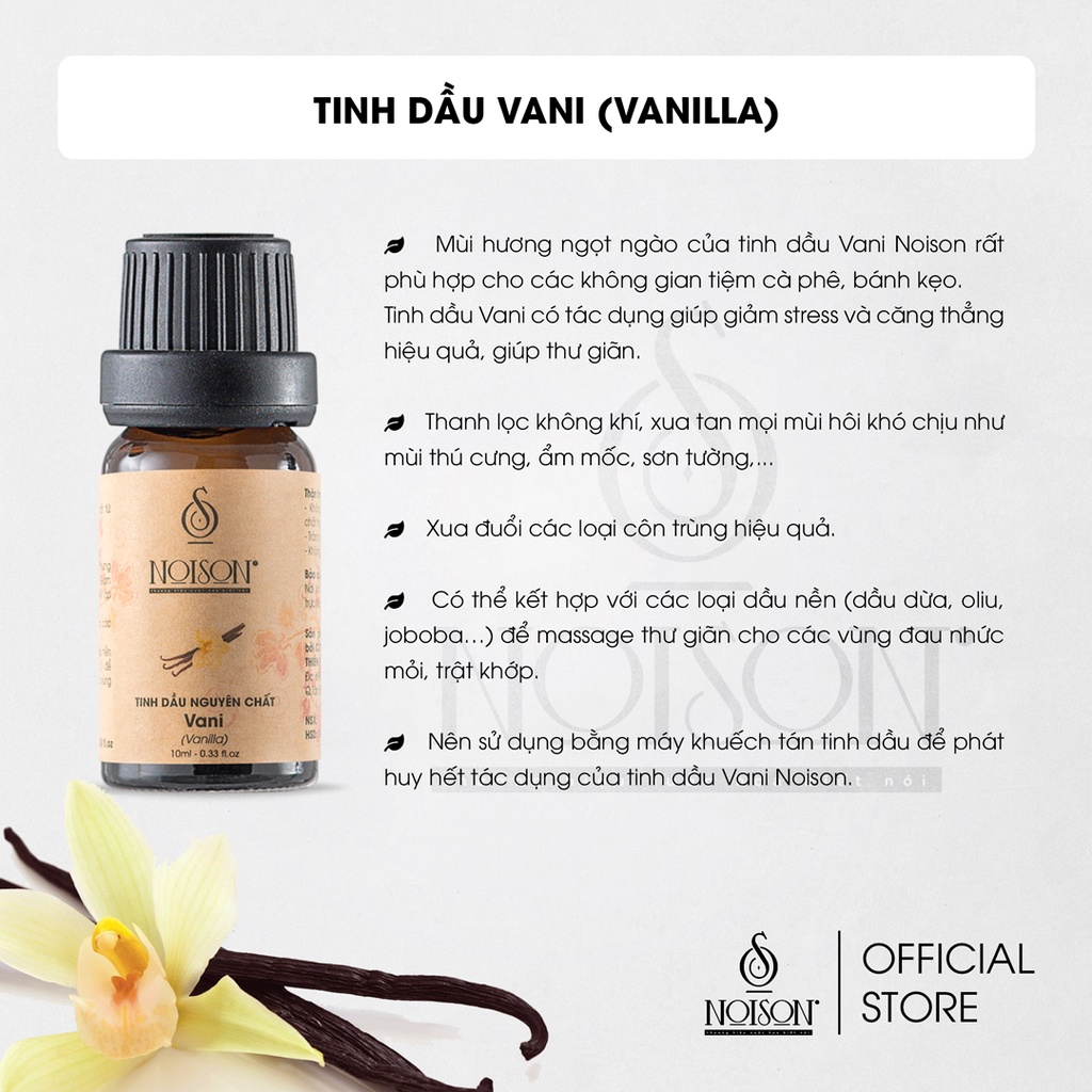 [Mã LIFEXANH03 giảm 10% đơn 500K] [BÌNH 1 LÍT] Tinh dầu Vani Noison | Vanilla Essential Oil | Nhập khẩu Ấn Độ |