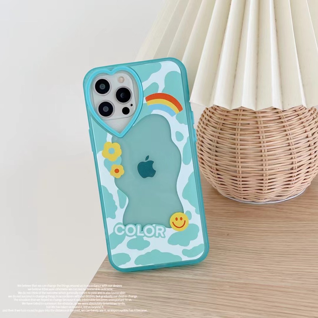 iPhone 12 Heart-shaped photo frame case or sky blue iPhone 7 7plus 8 8Plus SE2 11 11PRO 11PROMAX 12MINI 12PRO 12PROMAX X XR XS XSMAX tpu soft case