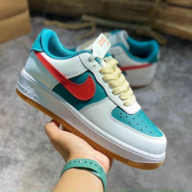 Giày Thể Thao Sneaker Af1 LV8, Af1 Panda, Af1 Viền Vàng, Af1 Dunk, Af1 Gót Xanh, Af1 Guc.ci  Xanh Tặng Tất
