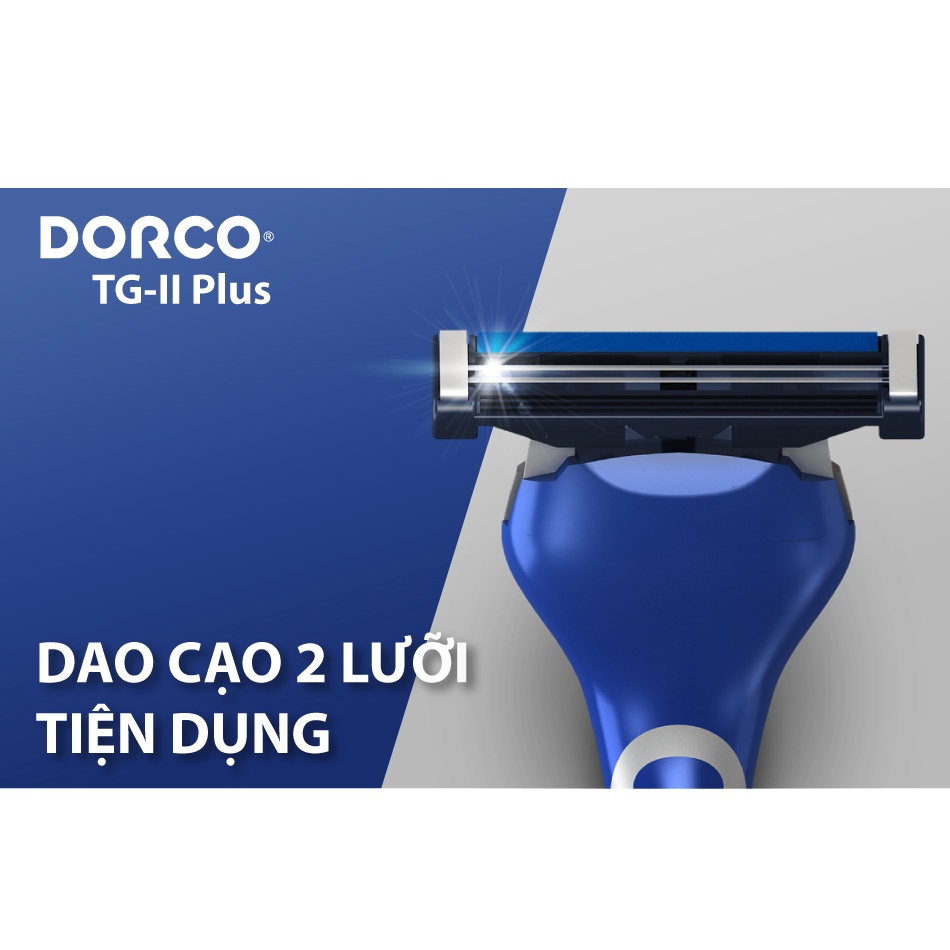 Combo 2 dao Cạo Râu 2 Lưỡi Dorco TG-II Plus System