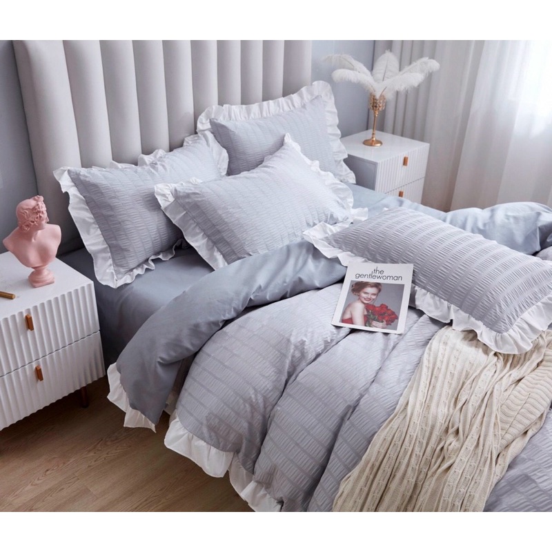 shinbedding_Set Bộ Vỏ Đũi Nhăn Mềm Mát Hàn Quốc ( Nhiều Màu Sắc) | BigBuy360 - bigbuy360.vn