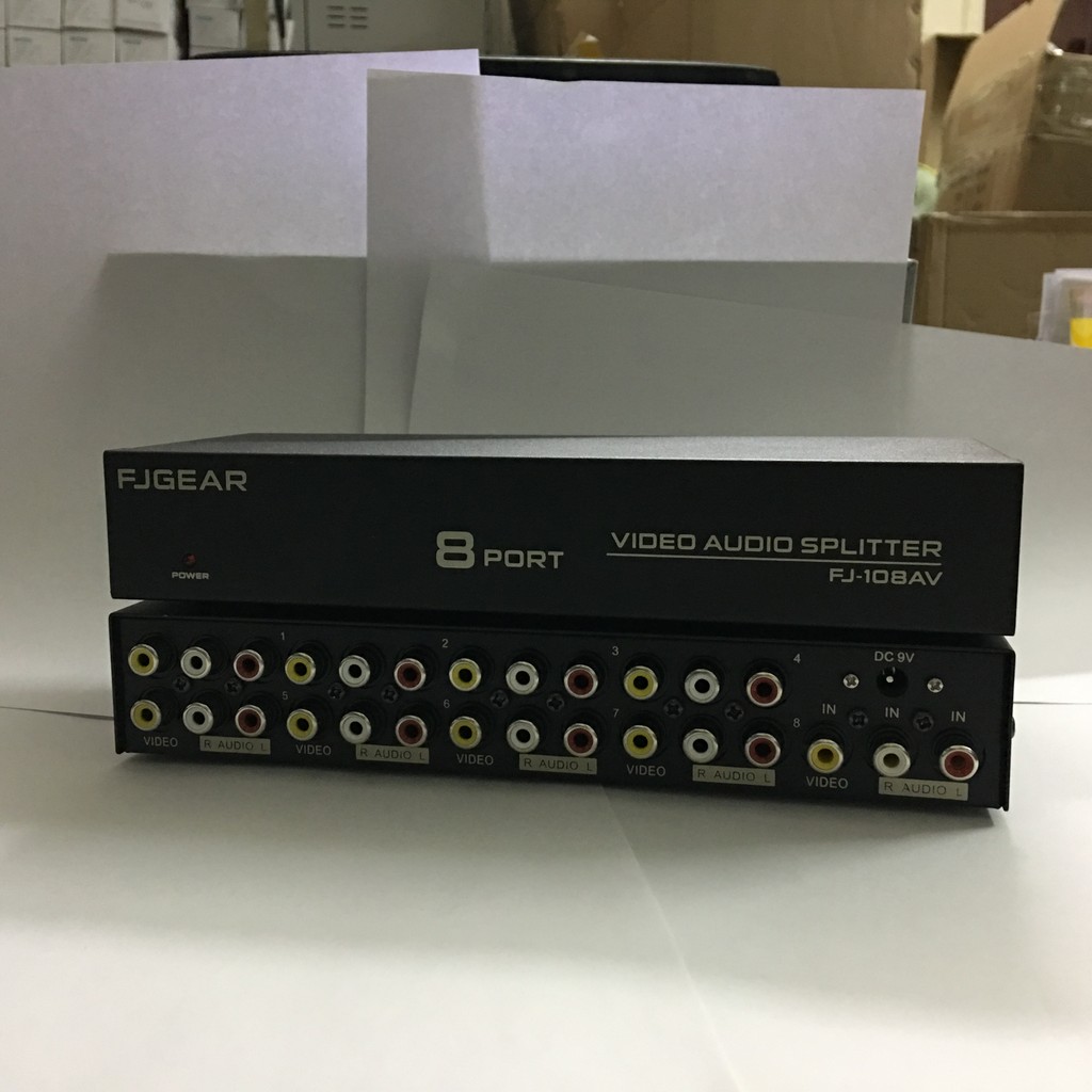 Bộ chia tín hiệu AV (Video &amp; Audio) 1 ra 8