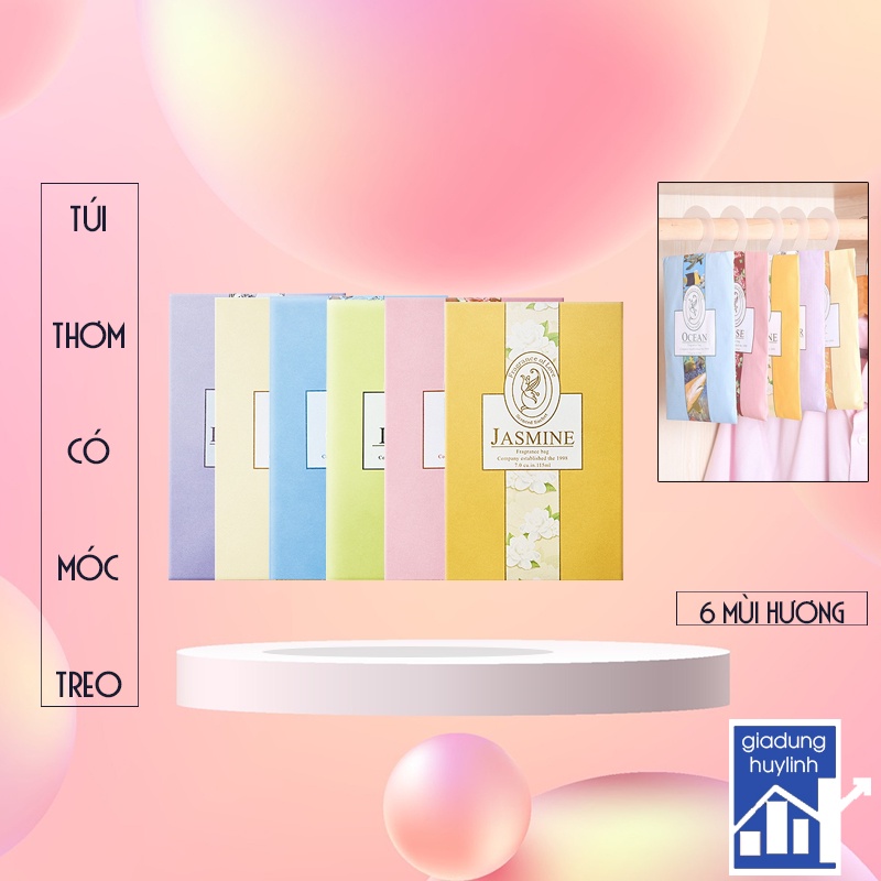 Túi Thơm Treo Xe Ô Tô, Treo Tủ Quần Áo, Để Phòng Ngủ Khử Mùi, Hương Thảo Mộc Dễ Chịu Loại Vỏ Màu (Ttm02)