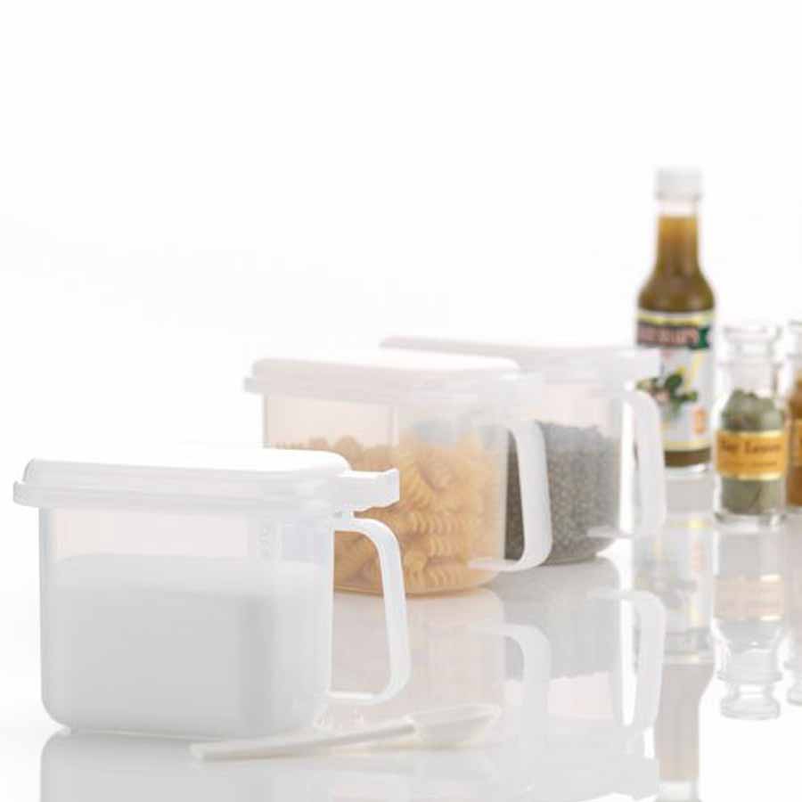 HÀNG NHẬT - Hũ đựng gia vị kèm thìa đong có nặp đậy 720ml đựng dầu ăn Inomata, hộp đựng nước mắm, mỳ chính, muối, bột ca
