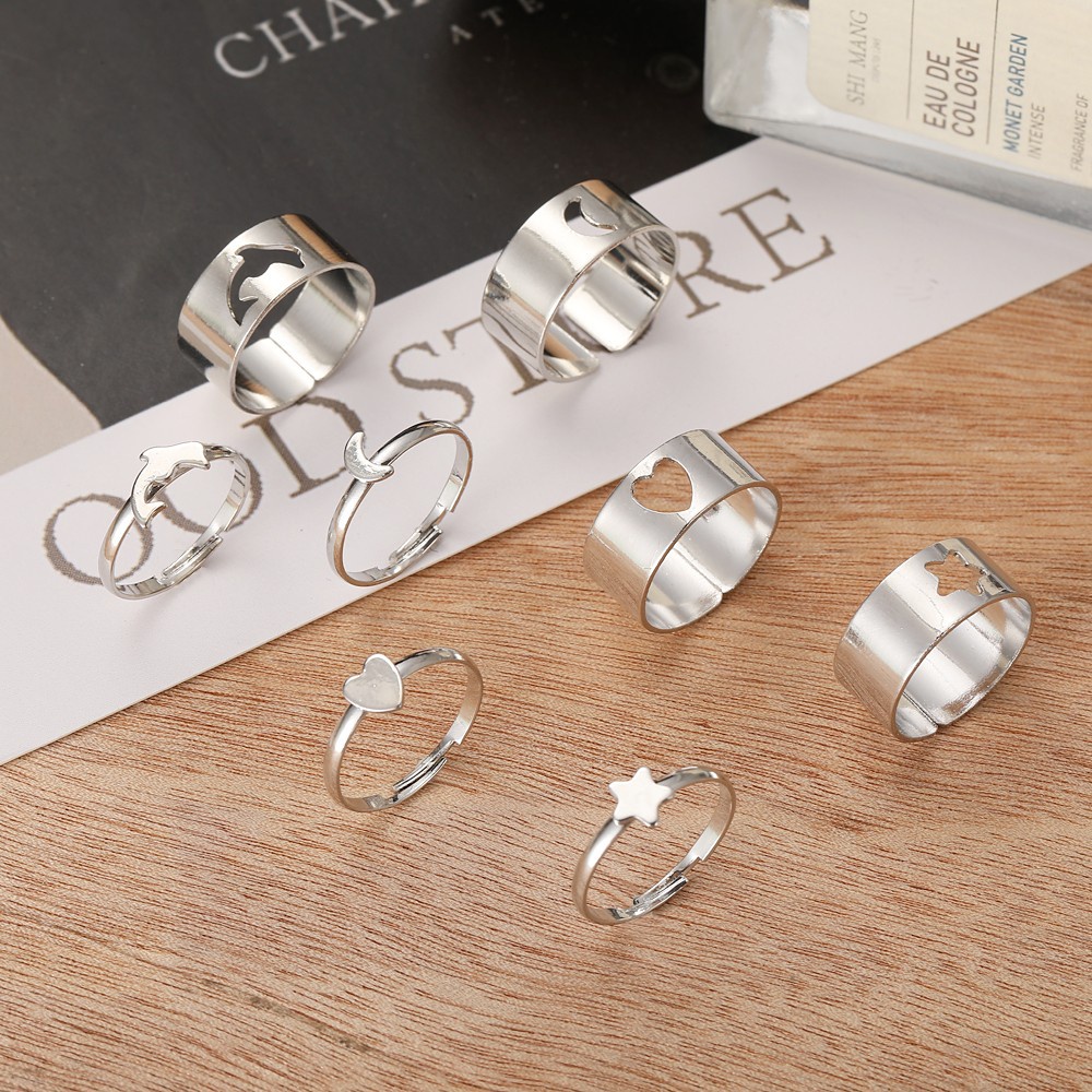 Set nhẫn đeo ngón tay thời trang Hàn Quốc